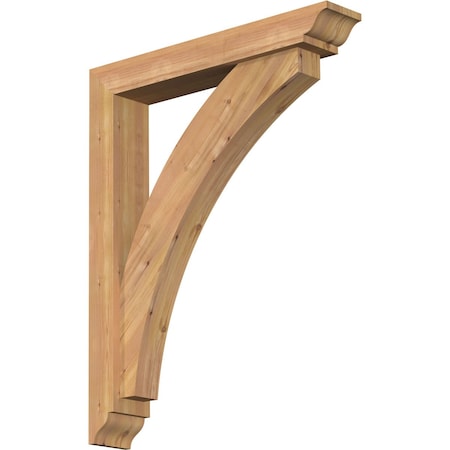 Ekena Millwork Thorton Traditional Smooth Bracket w/ Offset Brace, Western Red Cedar, 5 1/2"W x 32"D x 40"H BKT0604X32X40THR01SWR